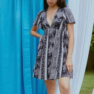 Urban Outfitters V-Neck Mini Dress